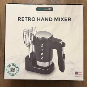 Servappetít Retro Hand Mixer - Black and Silver